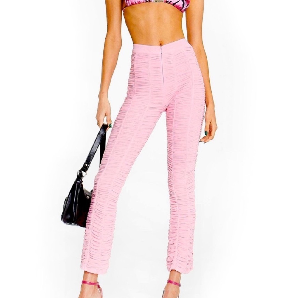 I.AM.GIA Pink High Rise Coquette Ophelia Straight Leg Pants Size XS